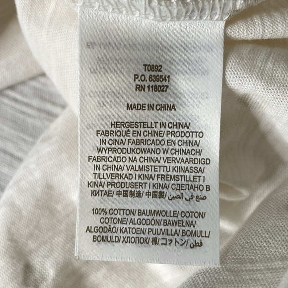 Boden Ivory Gold Metallic Flowers Long Sleeve Cotton Shirt Size 20/22 - Picture 8 of 11